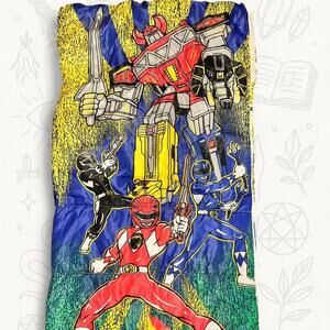 Vintage 1994 Mighty Morphin Power Rangers Sleeping Bag Megazord 90s Kids Bedding